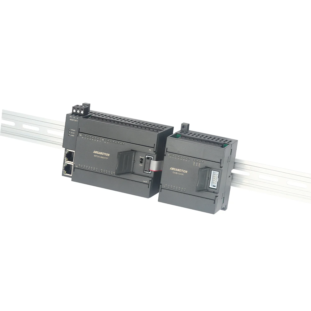 Ethernet modbus TCP Remote IO acquisition 485 MT2A-IM24R/MT2A-IM24TP AMSAMOTION module Connection EMB series Extention module