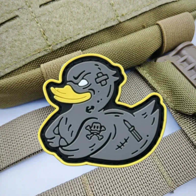 Parche PVC Chevron pato Punk – Insignia moral táctica con velcro - imagen 5