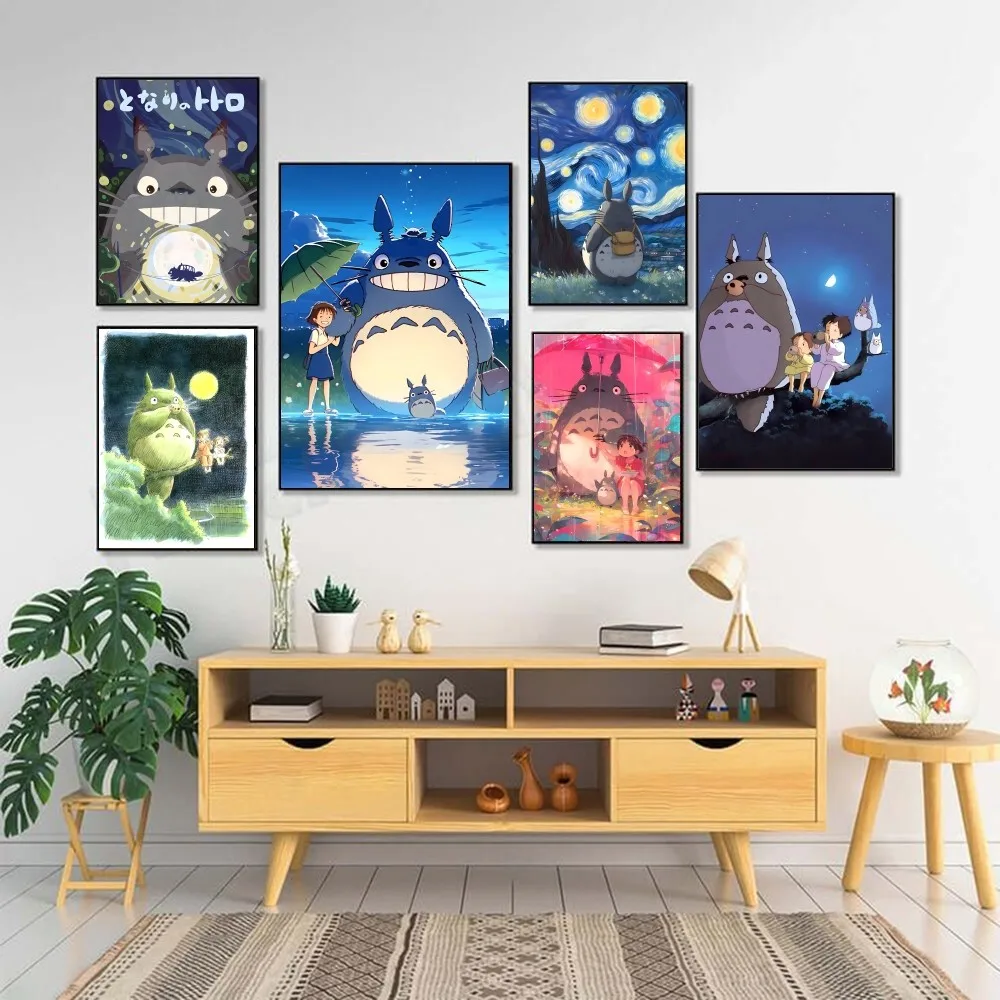 T-Totoroes Anime Poster HD art sticky wall waterproof home living room bar decoration