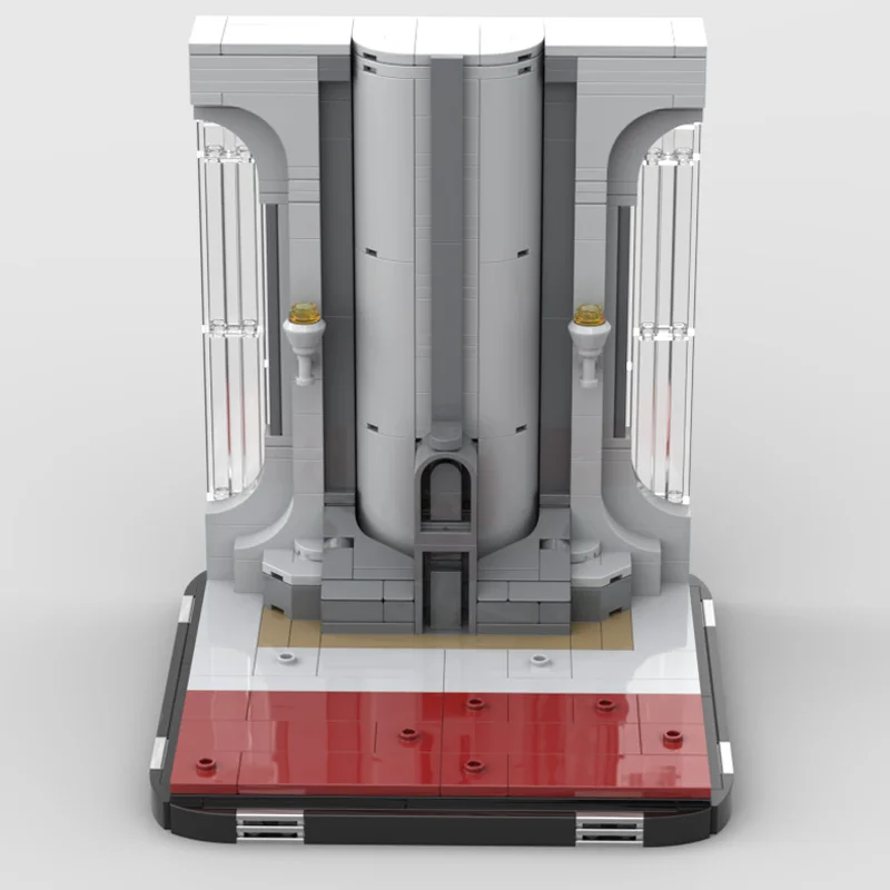 341 pçs espaço guerra templo corredores 16x16 diorama série moc personalizar bloco de construção modular criativo diy brinquedo presente aniversário