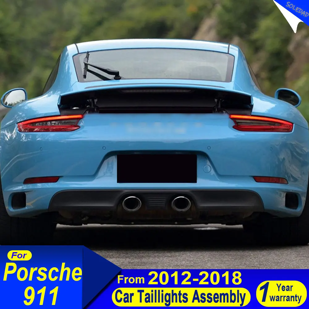 

Автомобильный задний фонарь для Porsche 911, задний фонарь 991.1 2012-2015, обновленный модифицированный новый DRL, динамический указатель поворота, светодиодный задний фонарь, аксессуары