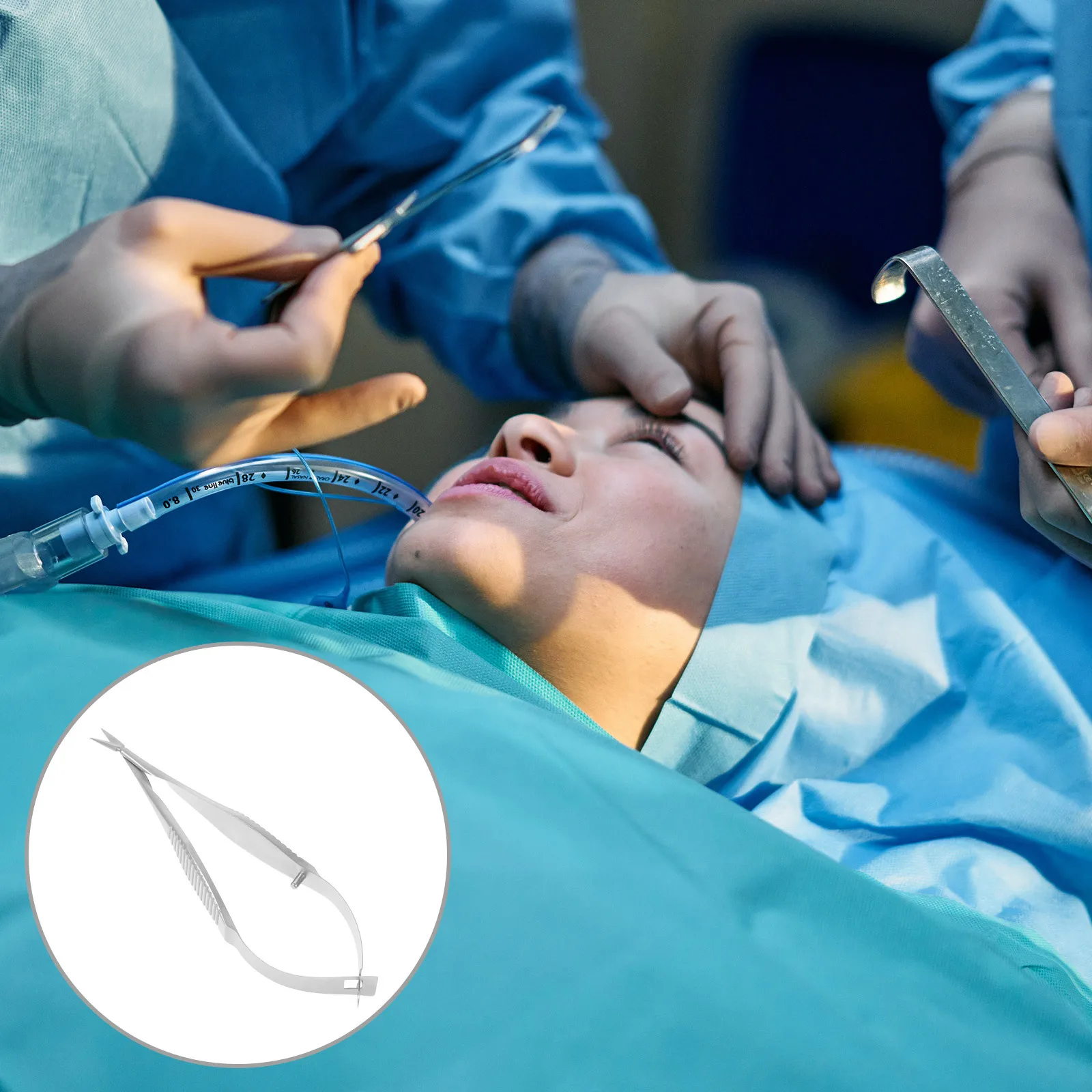 مقص طرف مدبب من الفولاذ المقاوم للصدأ أداة تشذيب جفن العيون كانتشي أداة صالون تجميل معدنية قابلة لإعادة الاستخدام #2