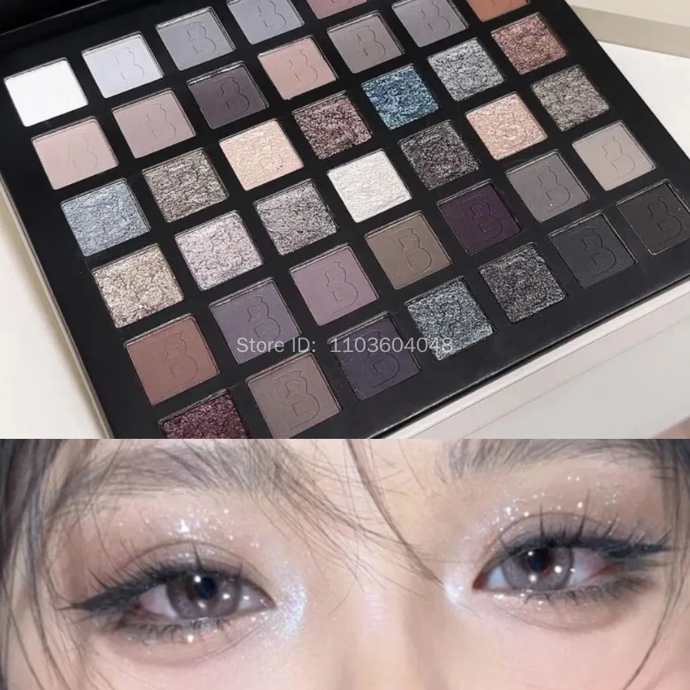 スモークアイシャドウプレート真珠光沢のあるシマーアイシャドウマットグリッター顔料防水長期的なアイメイクアップ 42 色