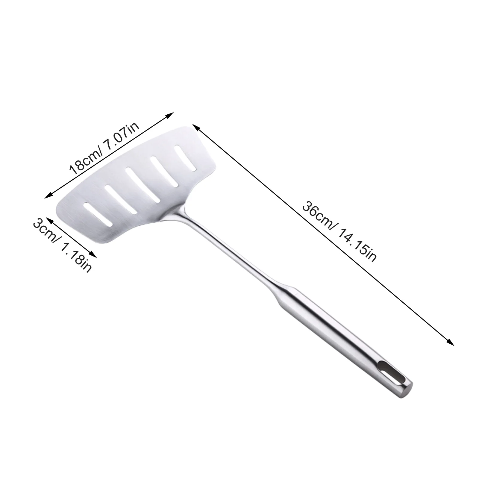 

Лопатка для обрезки рыбы из нержавеющей стали 304, кухонный инструмент для приготовления пищи для жареной рыбы, стейка, морепродуктов, филетов, токарный станок с прорезями