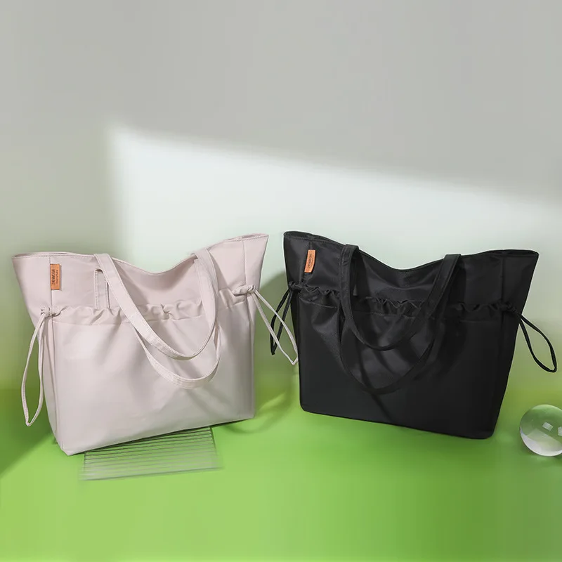 Women's Shoulder Bag Tote Student Nylon Simple New Large Capacity Solid Color Commute Leisure Shopping Travel Purses and Handbag