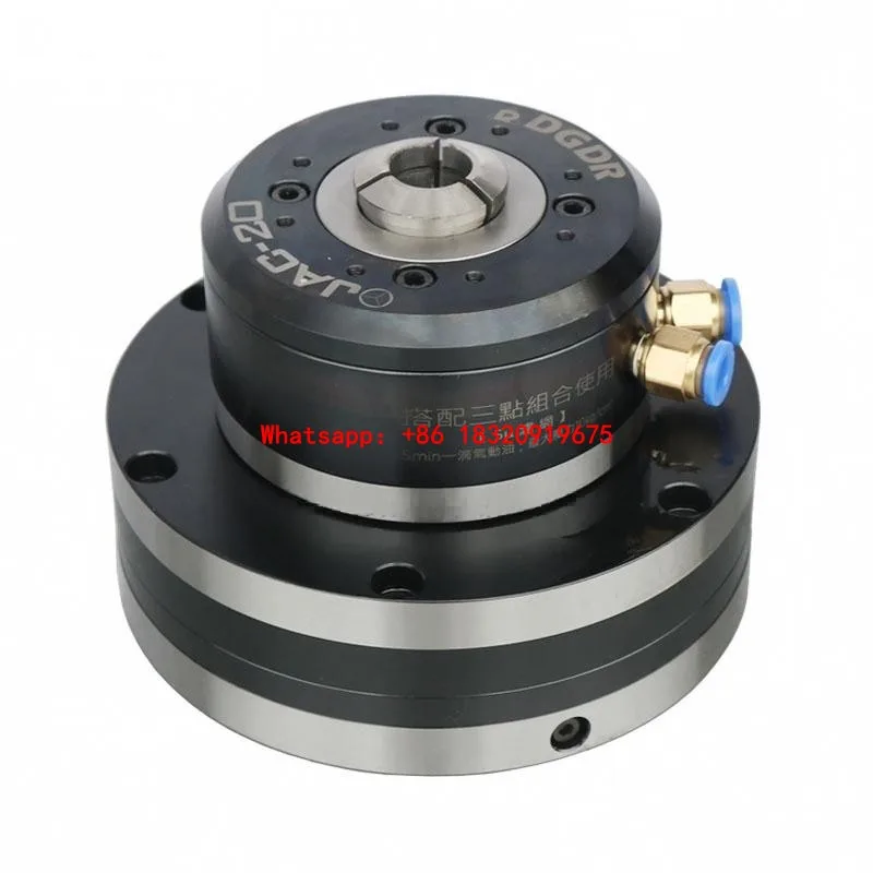 Cyclmotion CNC H-Precision Pneumatic Rotary Chuck – Automated Hollow Front-Mount Pneumatic Chuck (JAC-20, 20mm Through-Hole)