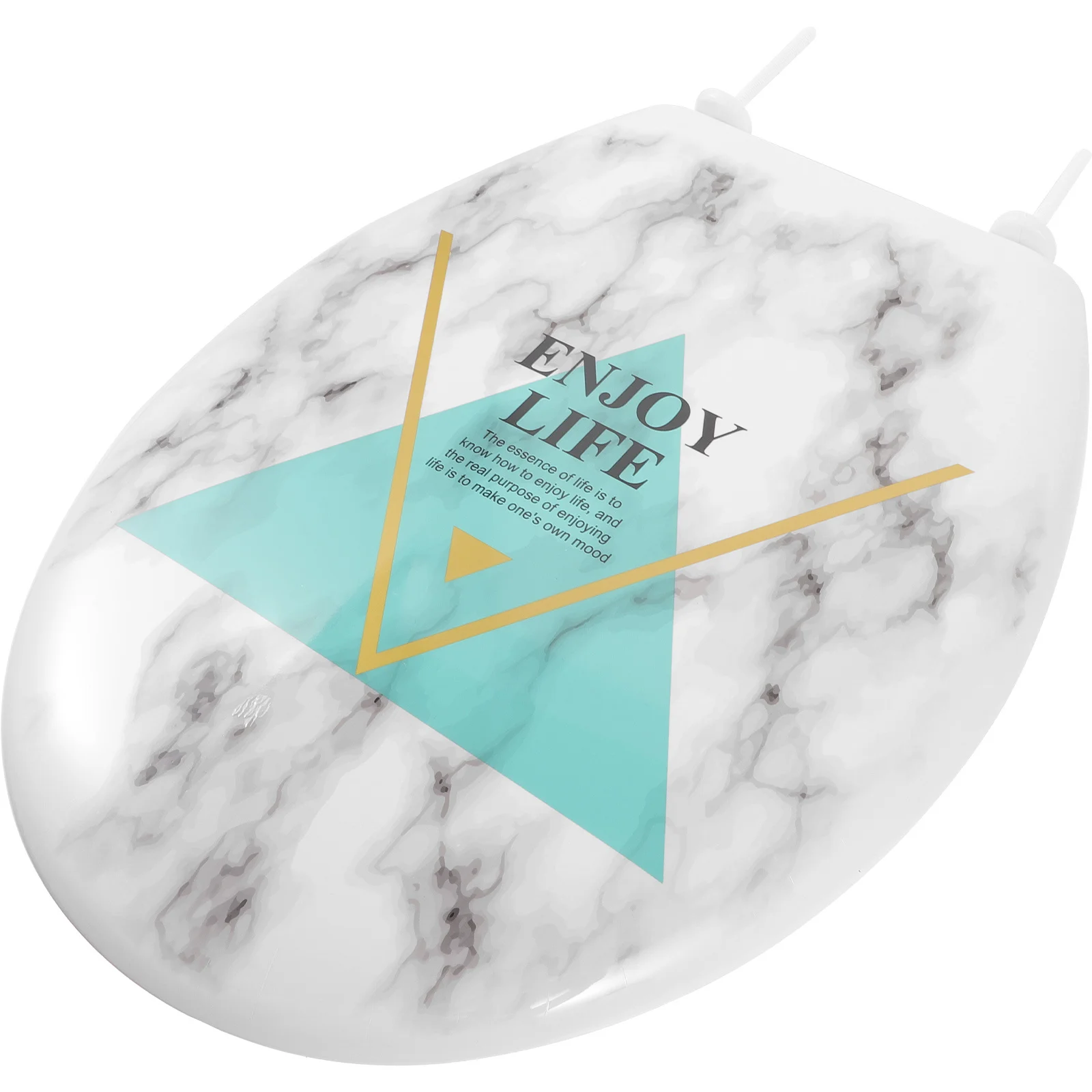 

Plastic Toilet Marble Effect Durable Bathroom Cover Easy Install Sturdy Home Use Long Lasting Comfort For Standard Toilets
