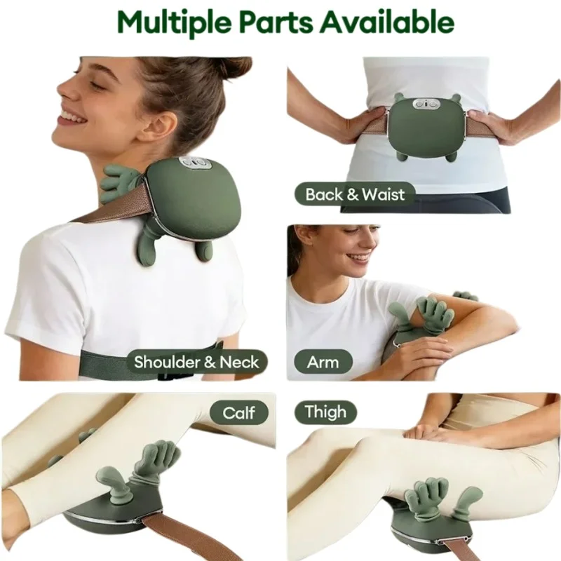 Portable Electric Massage Pillow Deep Tissue Massager USB Wireless Massage Pad for Neck Shoulder Back Arm Pain Relief Home Offic - view 4