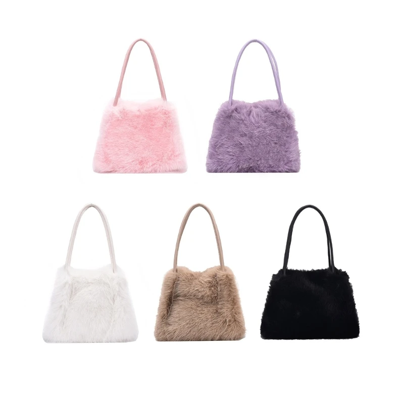 

Furry Handbag Plush Single Shoulder Bag Comfortable and Reliable Underarm Bags Perfect for Fashionistas