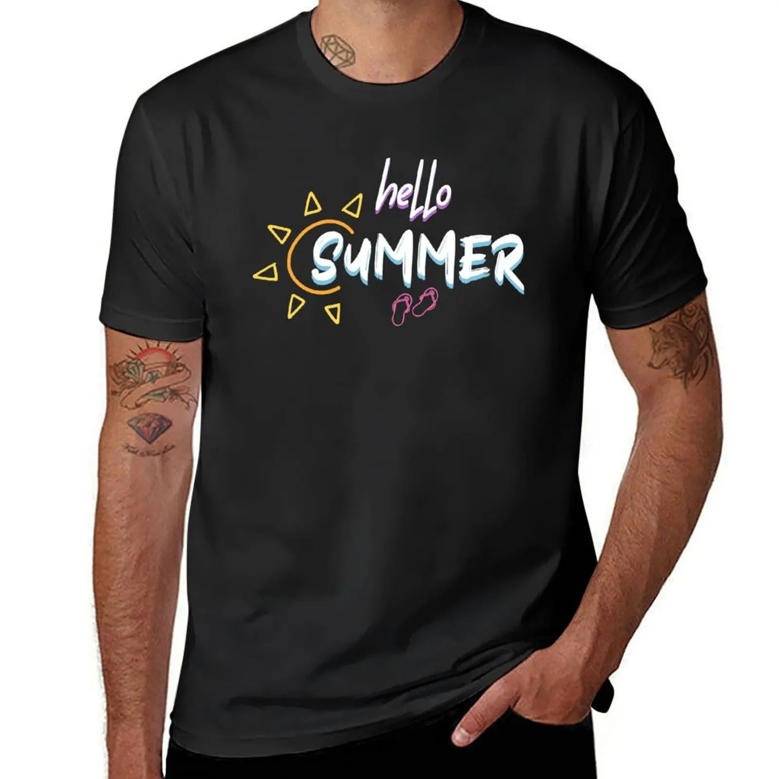 goodbye school hello summer vibes T-shirt cute clothes boys whites Men's t shirts