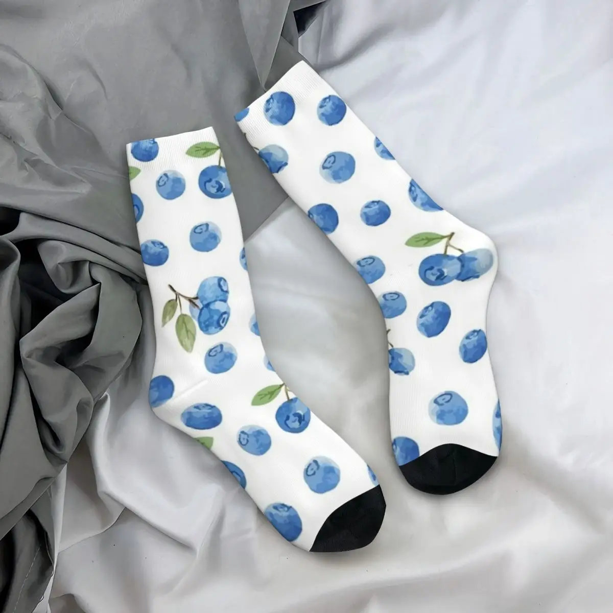 Funny Compression Sock for Men Blueberry Fruit Pattern - Gift For Contemporary Arts Lover Vintage Fruit Family Boys Crew Sock