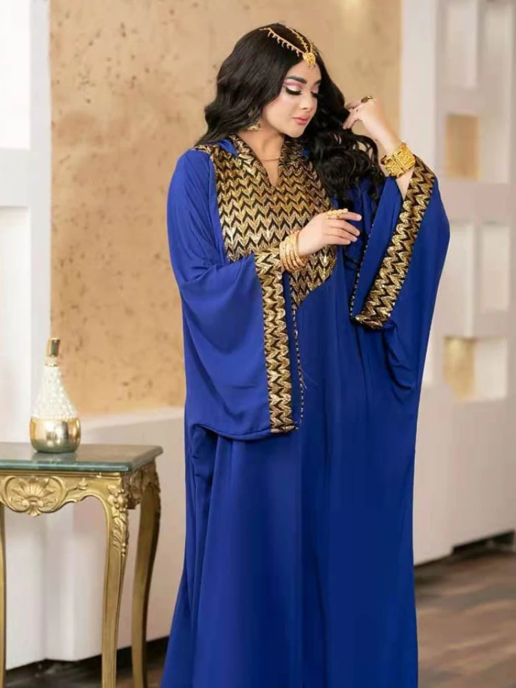 Abaya com capuz muçulmano para mulheres, Kaftan de malha, Vestidos de noite, Marrocos Caftan Abayas, Islam Robe, Africano, Dubai