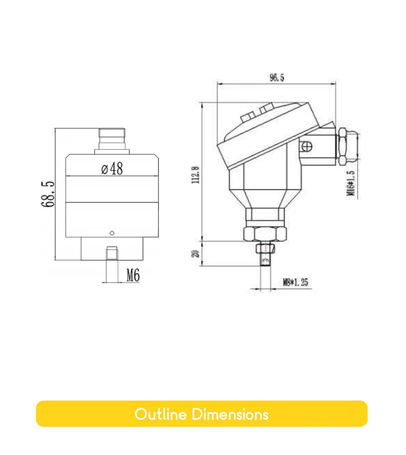 Integrated Structural Stability Signal Industrial Accelerometer
