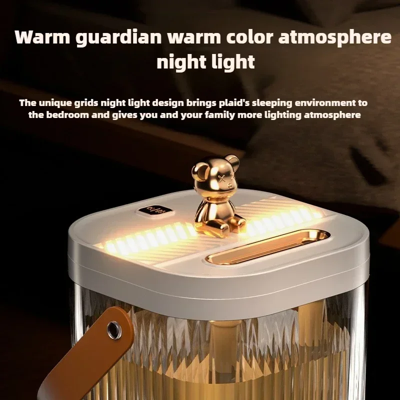 2L Desktop Humidifier Home Bedroom Large Capacity Ambient Light Double Nozzle Super Fog Sprayer