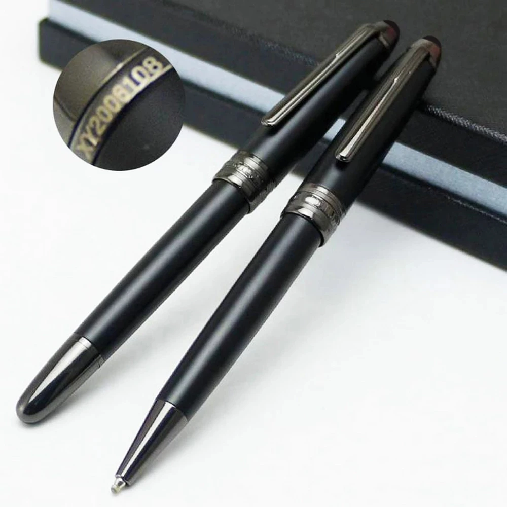 

M Pure Black Classic Roller Ball Ballpoint Pen Office School Luxury Supplies With Series Number XY2006108