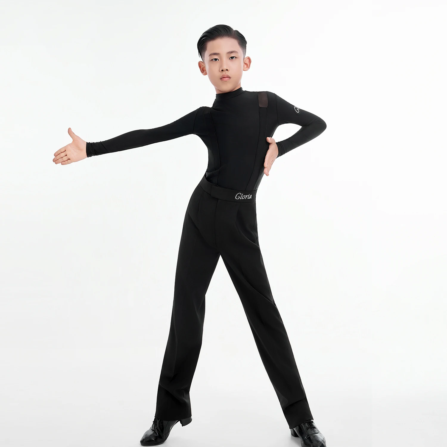 2025 neue Latin Dance Praxis Kleidung Für Jungen Langarm Latin Hosen Outfits Chacha Rumba Tango Latin Dance Kostüme XH 3510