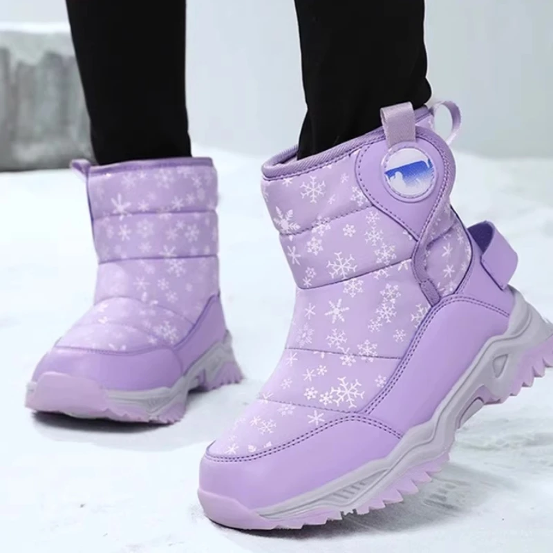 

2025 NEW Fashionable Simple Best-selling and Warm Winter Boot Children Plush Non-Slip Girls Boys Kids Ankle Outdoor Boots