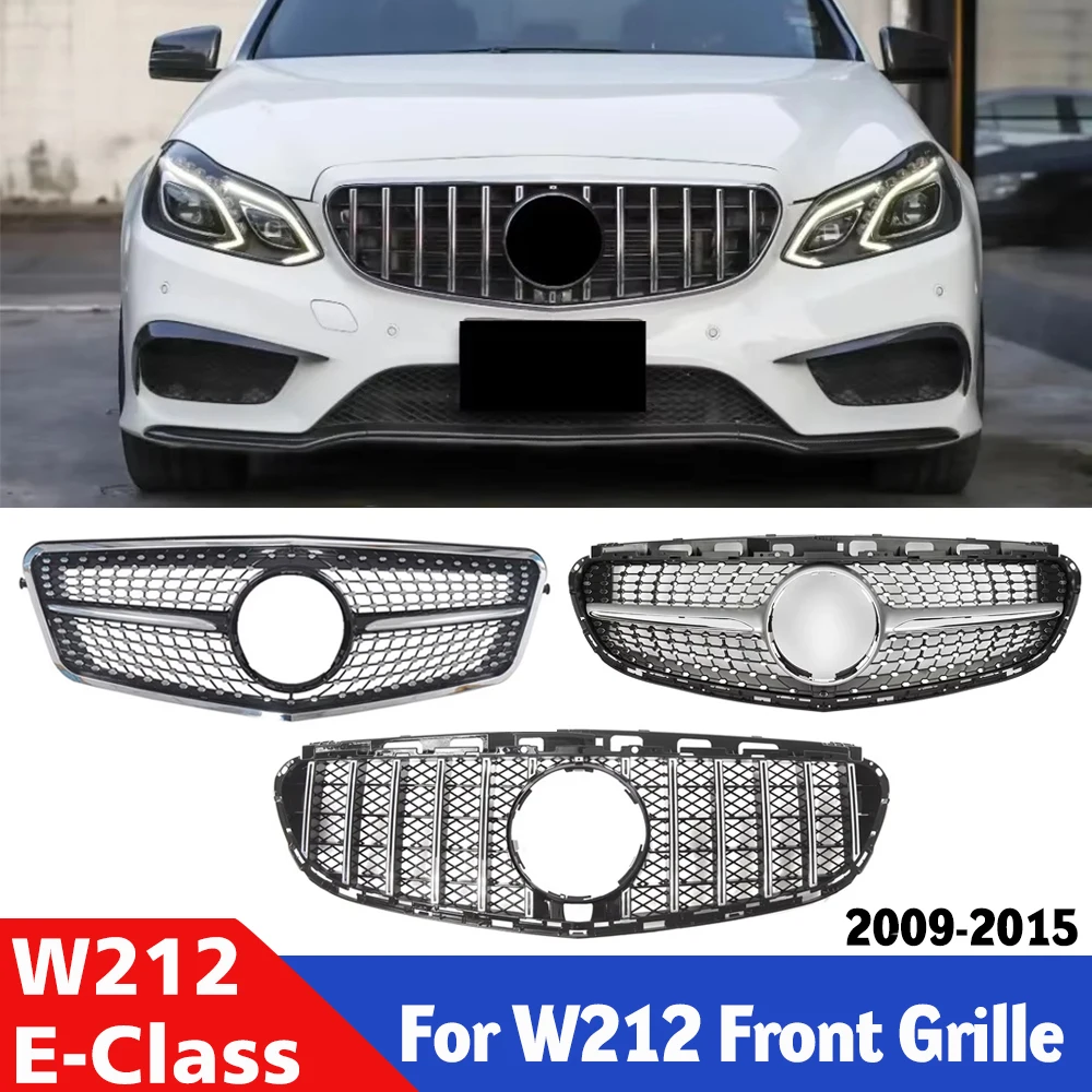 

GT Racing Style Hood Grille Mesh For Mercedes Benz 2009-2015 E260 E300 E350 W212,Car Exterior Accessories Replacement