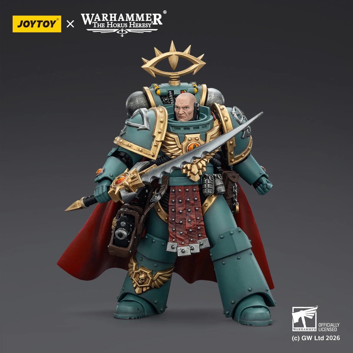 

【Pre-sale】JOYTOY Warhammer 40K Sons of Horus Tybalt Marr Captain of The 18th Company Siege Breaker 1/18 Action Figure Model To