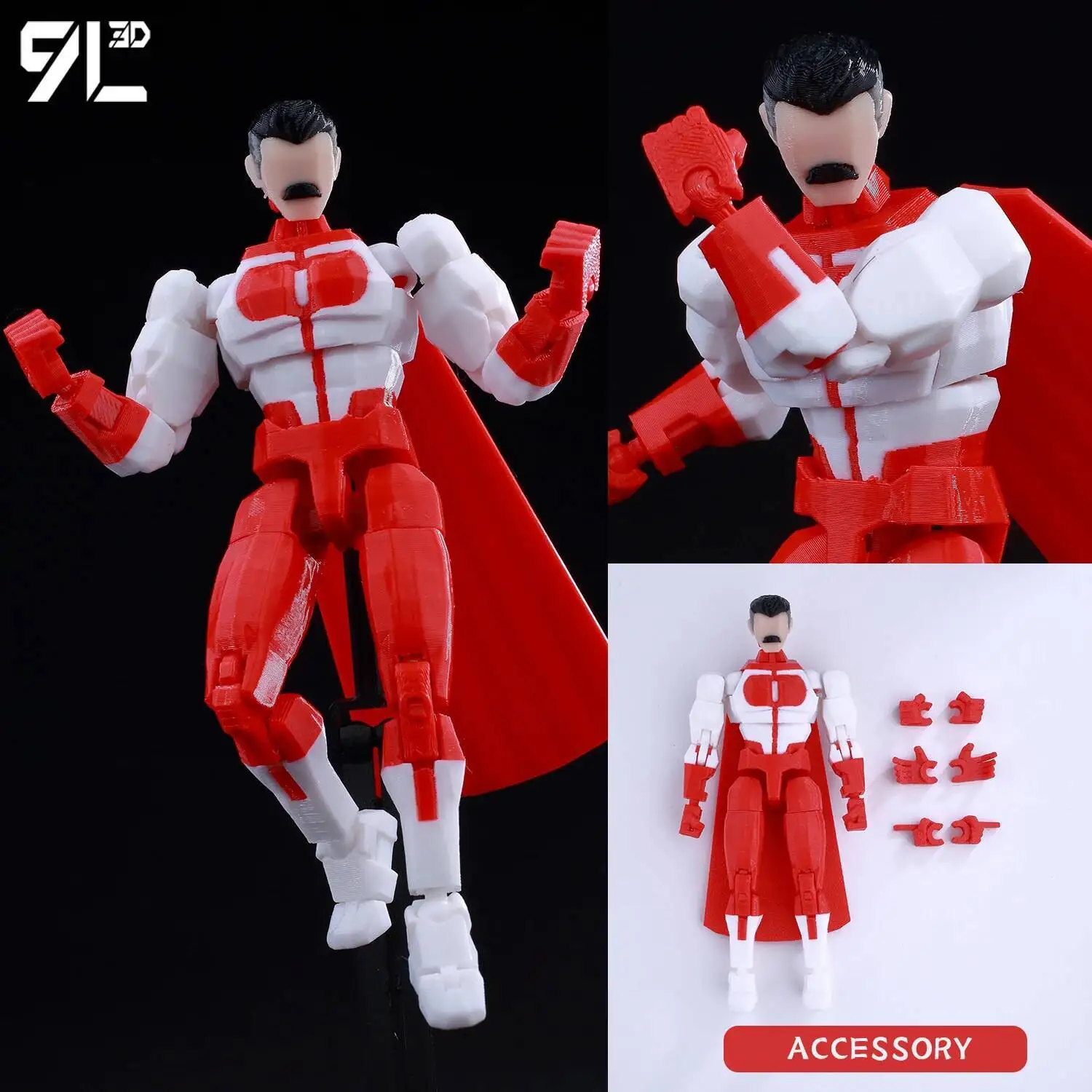 9L3D Gedrukt Superhelden Invincible 2.0 Anime Multi-Jointed Shapeshift Speelgoed Actiefiguren Mannequin Model Ornamenten Geschenken - afbeelding 1