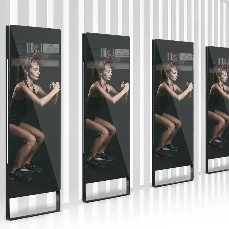 43 inch LCD Health Sport gym interactive android wifi fitness Floor Standing Intelligent lcd touch screen smart magic mirror