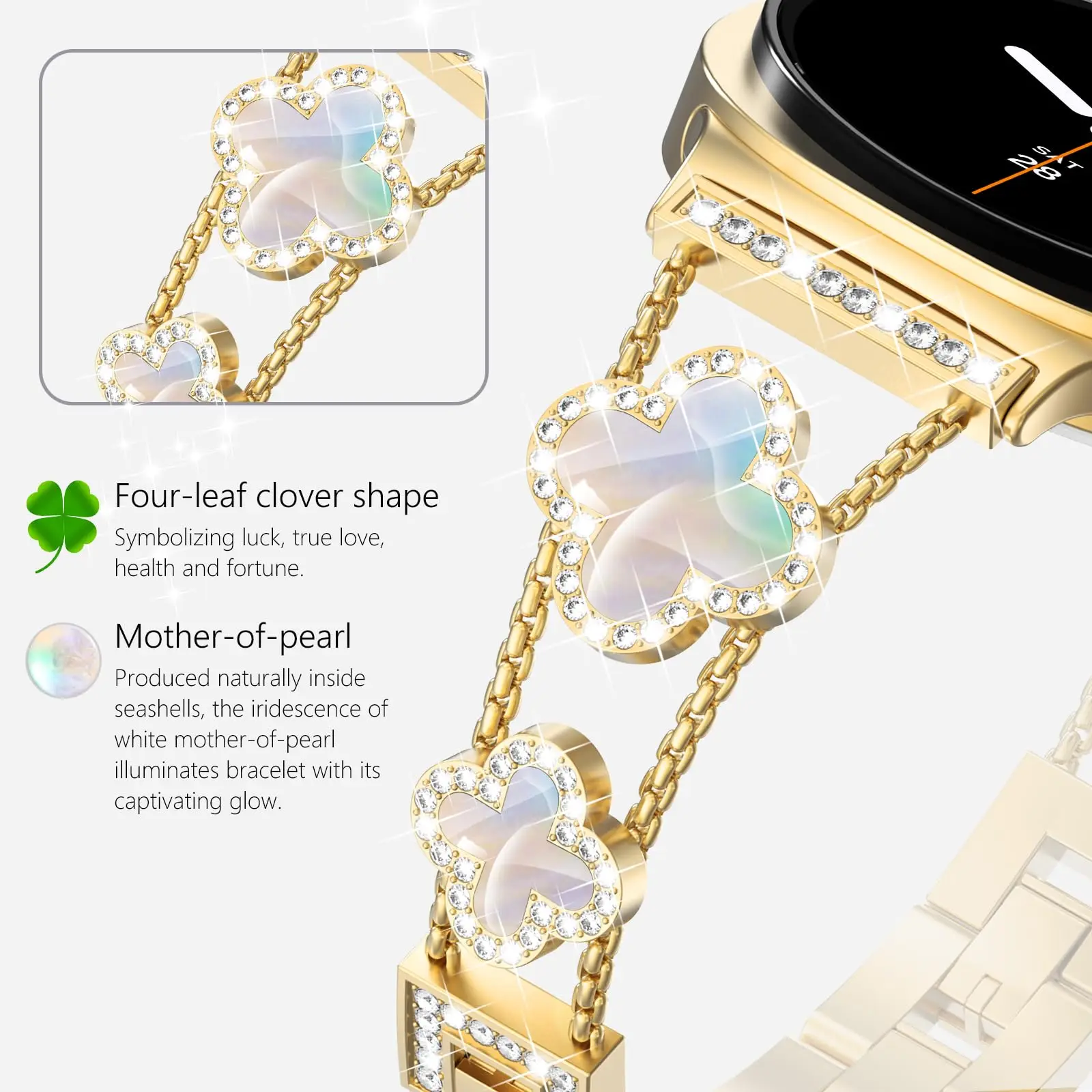 Diamond Strap for Samsung Galaxy Watch 8 44mm 40mm Shiny Design Luxury Women Bracelet for Samsung Galaxy 8 Classic 46mm Correa