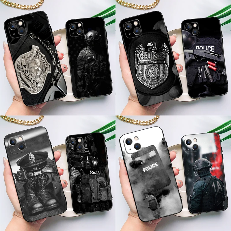 Police Symbol Case For Samsung Galaxy M14 M34 M54 M52 M32 M12 M21 M15 M55 M56 M36 M16 M06 M13 M33 M53 M31