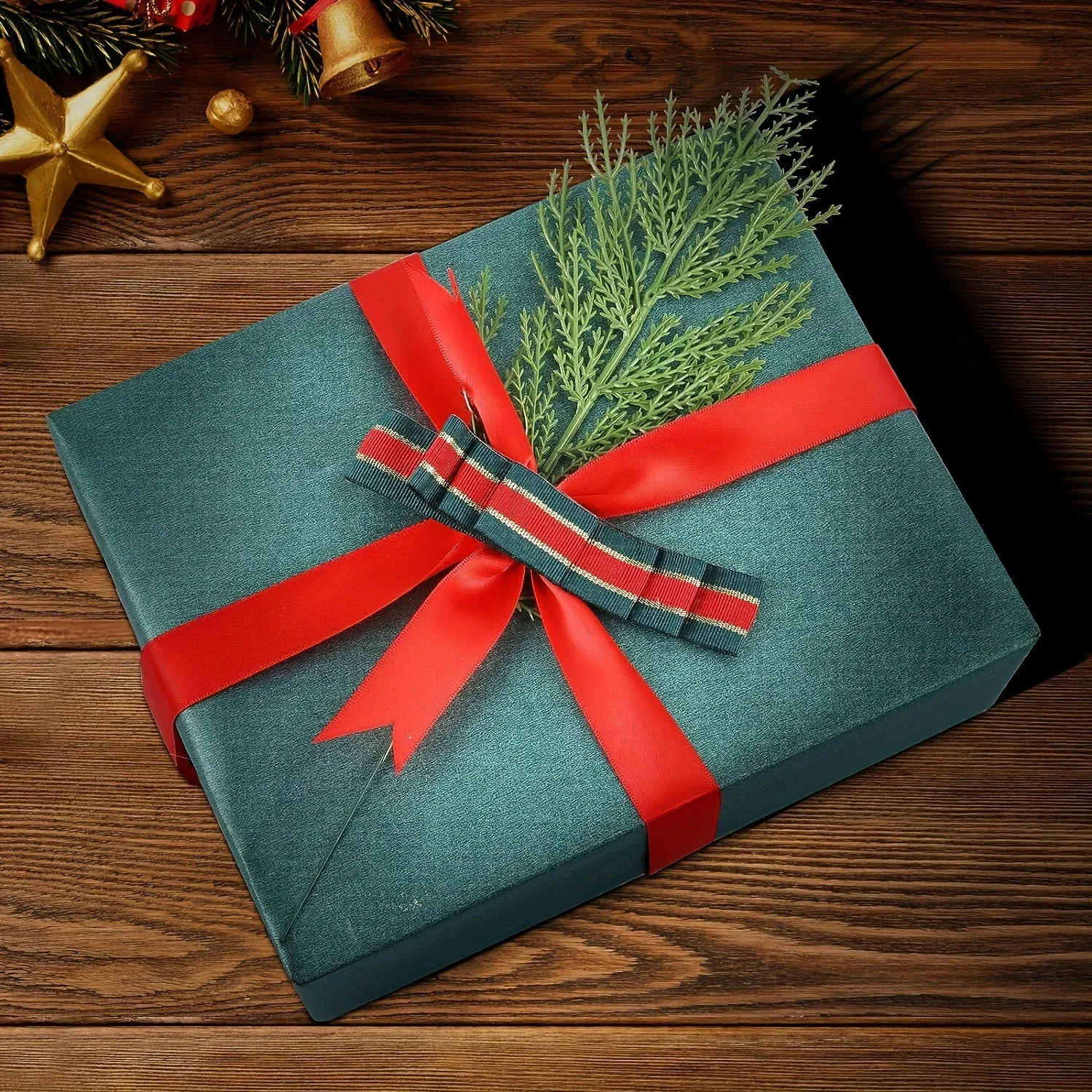 10 Stück künstliche Pflanzen, Tannenzweige, immergrüne Kiefern, Blätter, Zweige, Weihnachtsstange für DIY-Kranz, Geschenk, Weihnachten, Heimdekoration – Detail 7