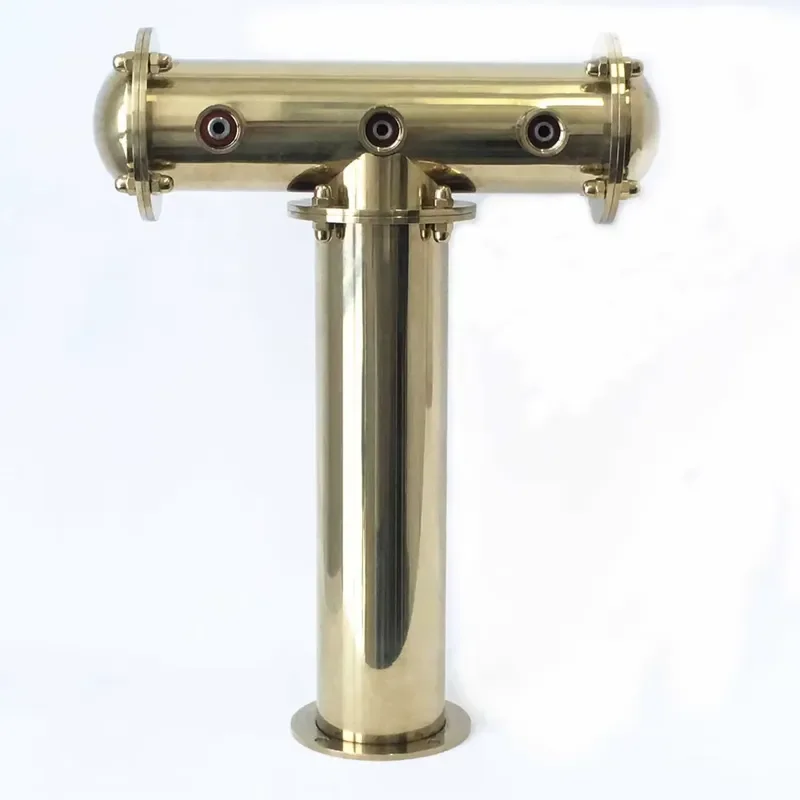 New Desktop Beer Tower 3 Faucet T Shaped Silver Column