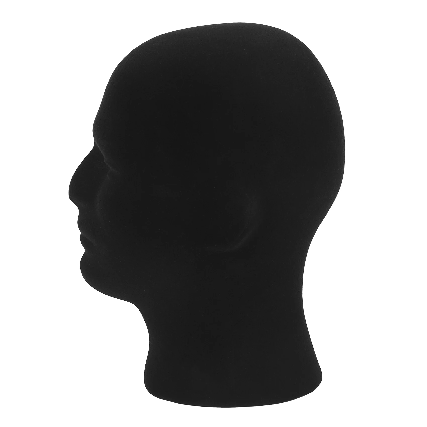 Maniquí de espuma para hombre, modelo para pelucas, gafas, soporte de exhibición, color negro