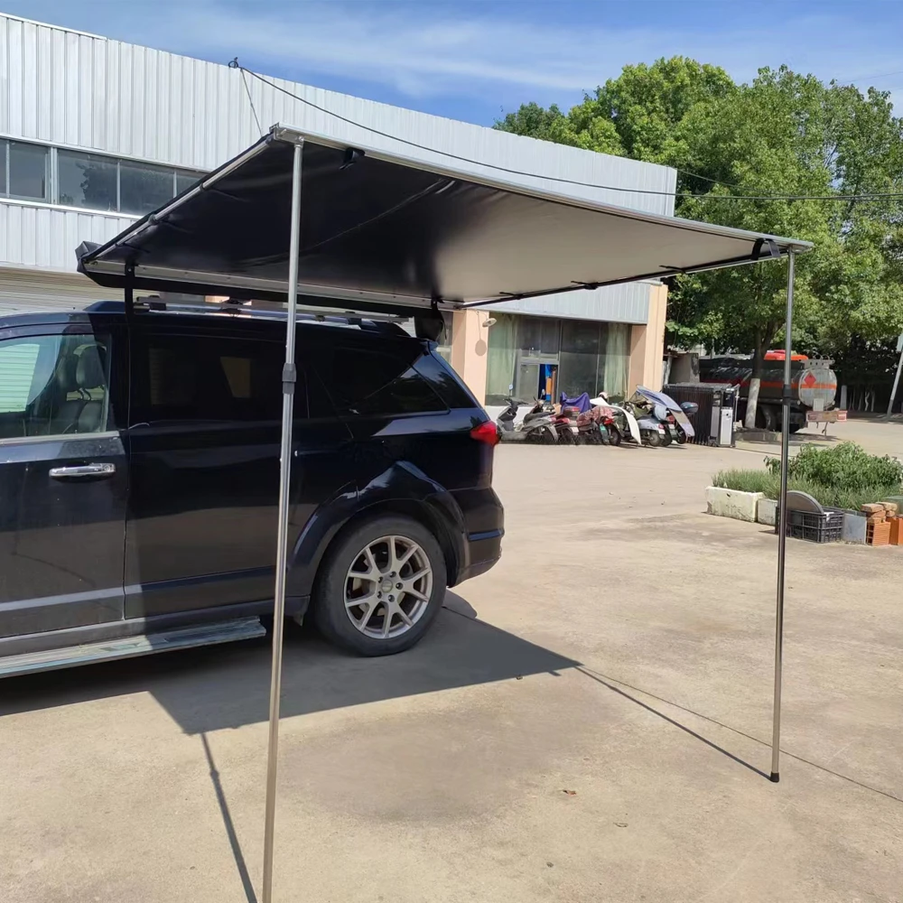 New Arrivals Retractable Camping Accessories Suv Car Roof 1.4M*2.0M Side Box Caravan Tent Attached To Van Best Roof Rack Awning