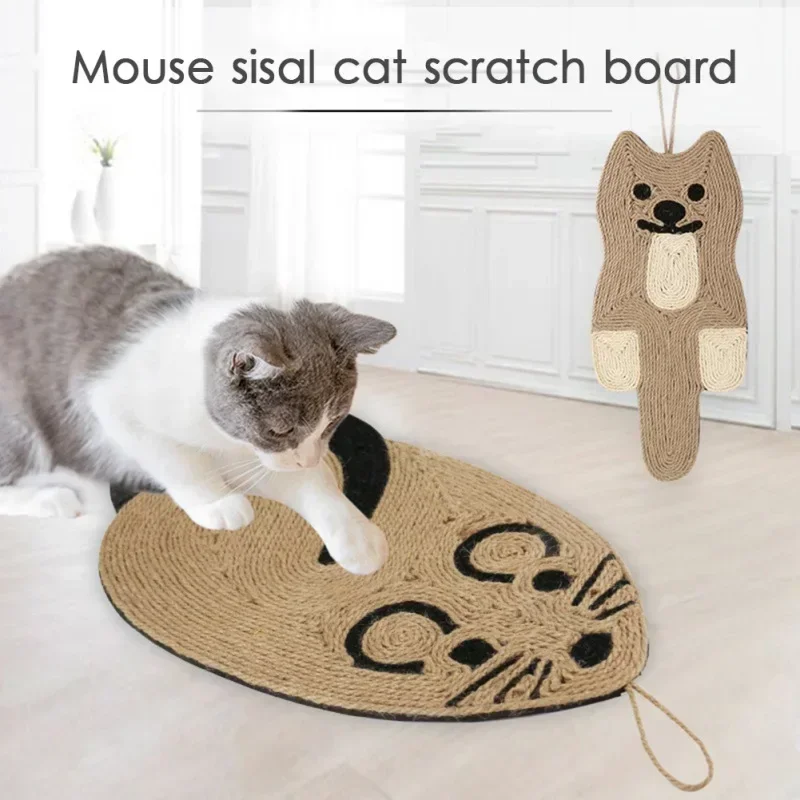 Rascador para gatos, alfombrilla de Sisal, rascador para gatos para afilar uñas, árbol para gatos, forma de ratones, rascador para gatos, alfombrilla para sofá, Protector de muebles