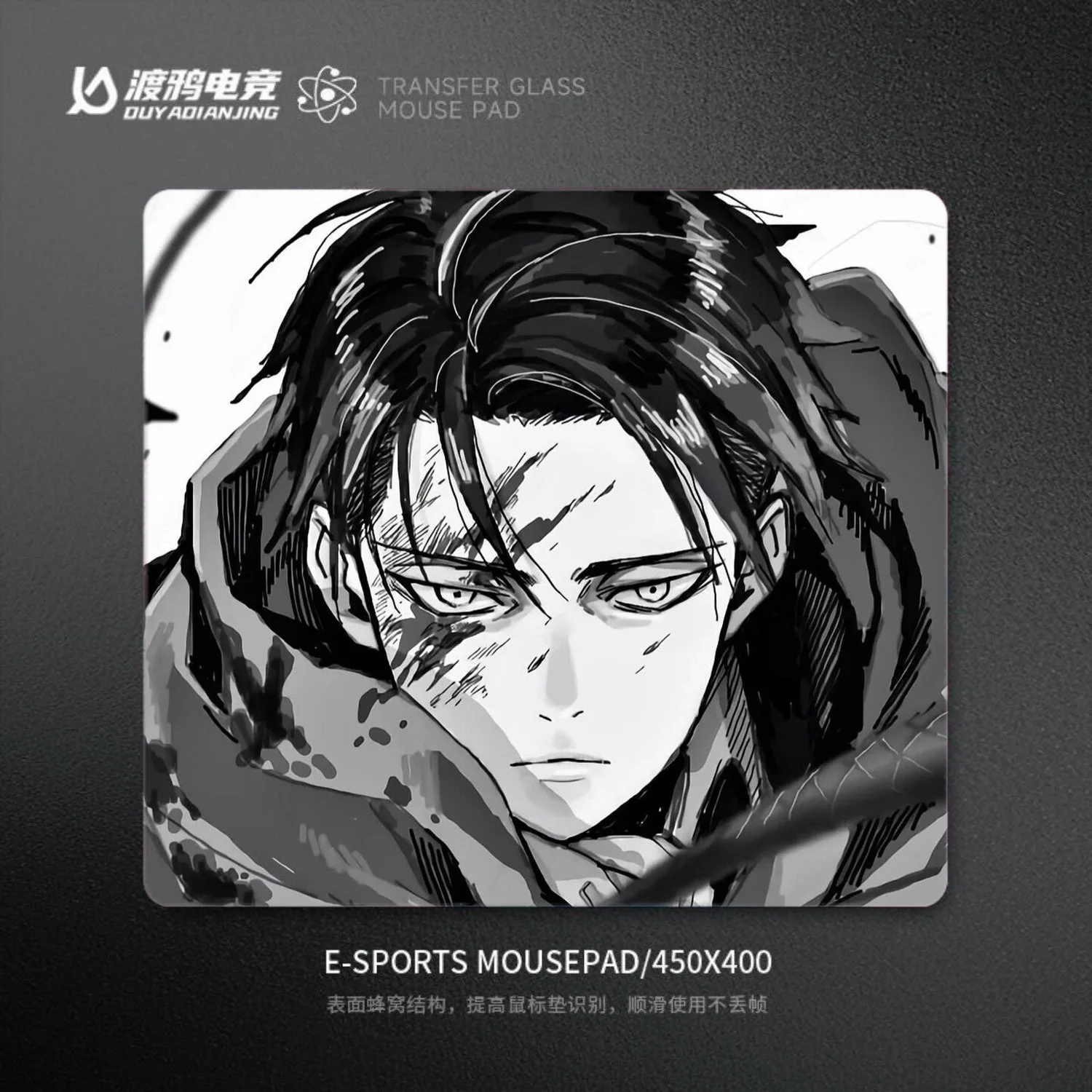 Combat Hero Glass Mousepad Sora Game Mouse Pad Customized Pattern Tempered Smooth Gaming Desk Mat Fps Esports Office Gaming