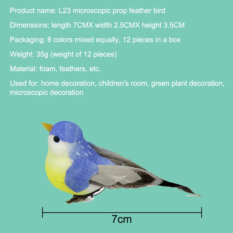 New 1pcs Cute Artificial Birds Fake Foam Animal Simulation Birds Models Tit DIY Craft Home Garden Ornament Decoration
