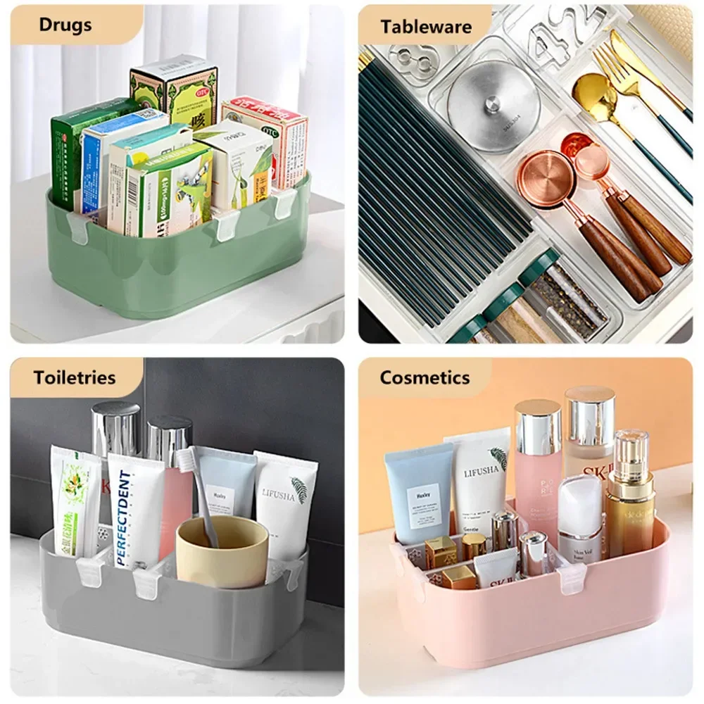 1/4/6/8pcs Home & Garden Refrigerator Shelf Storage Bathroom Accessories Partition Kitchen Retractable Organizer Plastic Shelves