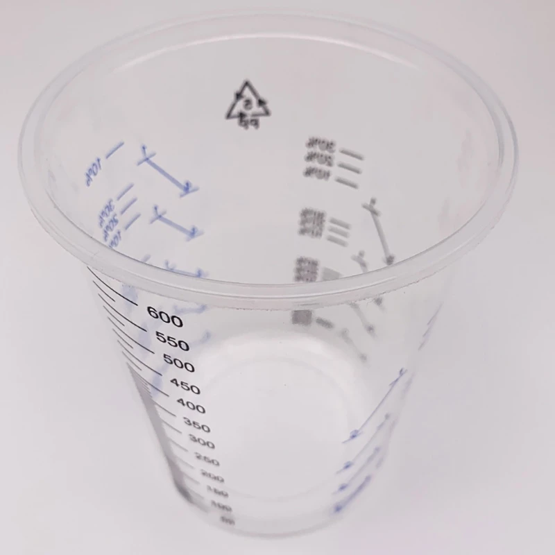 Set of 50 Unique Clear Graduated Mix Cups for Kitchen Cooking Baking Measuring