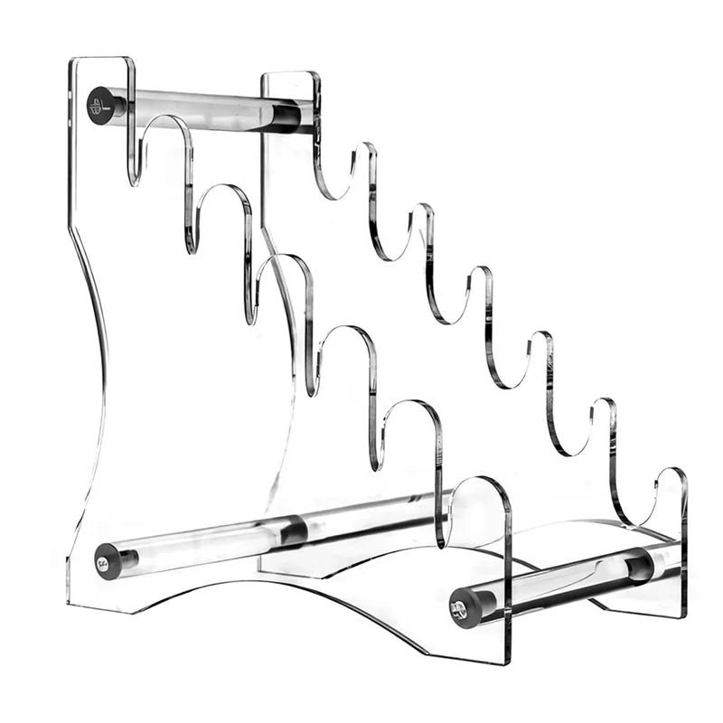 

ABKD Acrylic Knife Display Stand - 6-Tier Detachable Knife Rack, Light Weight Pocket Knife Storage Rack