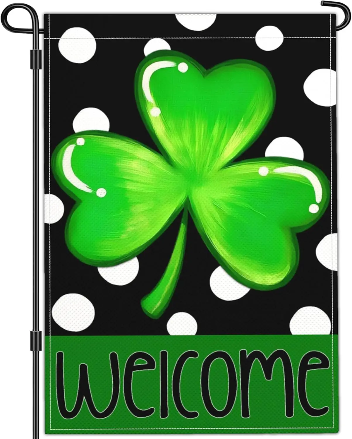 St Patricks Day Garden Flag Shamrock Lucky Irish Blessing Garden Flag Happy St Patrick's Day Yard Decor Garden Flags for YYQ GGO