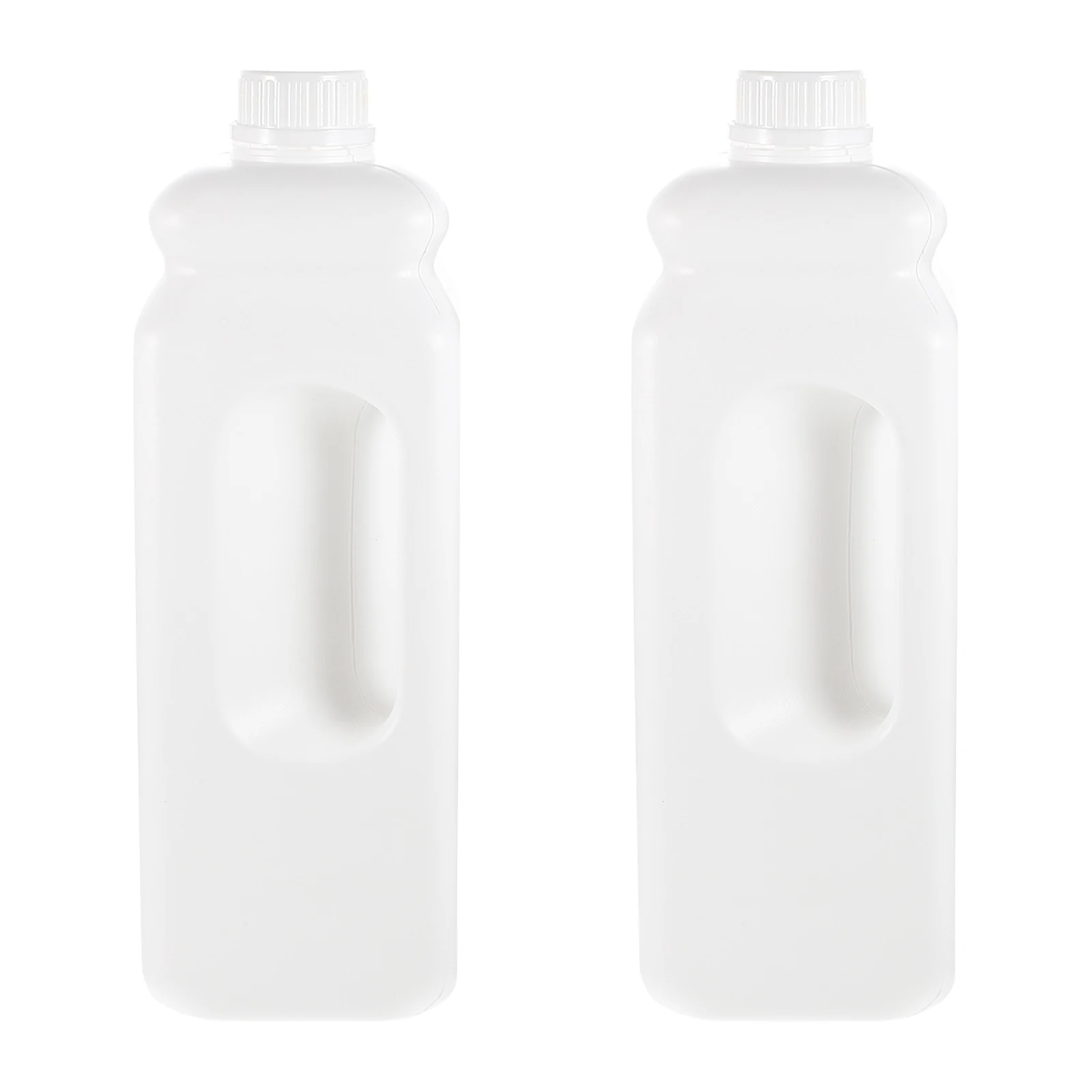 

2Pcs Plastic Water Jug Leak-Proof Reusable Storage Gallon Jug Caps Ergonomic Handle Liquid Food Chemical Storage Container