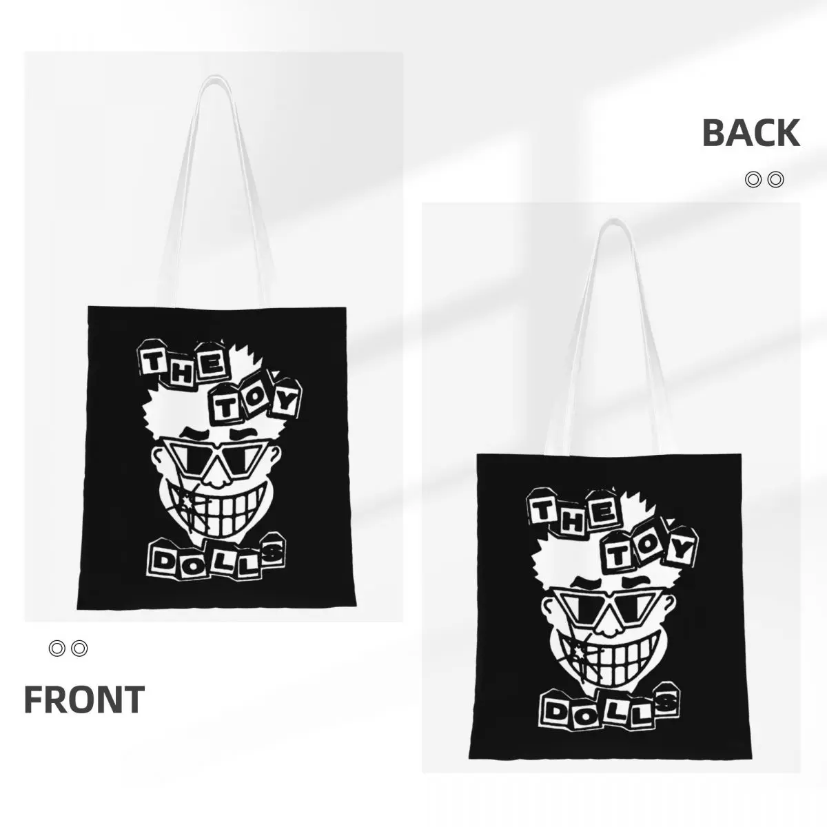 The Toy Dolls Shopping Bags Women Canvas The Tote Bag Folding Women Shoulder Tote Travel Handbag