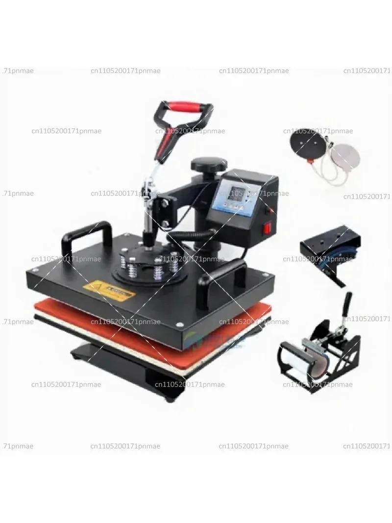 12x12cm 30x38cm 5 in 1 Combo Heat Press Machine for T-Shirts Plates Caps Mugs Phone Covers