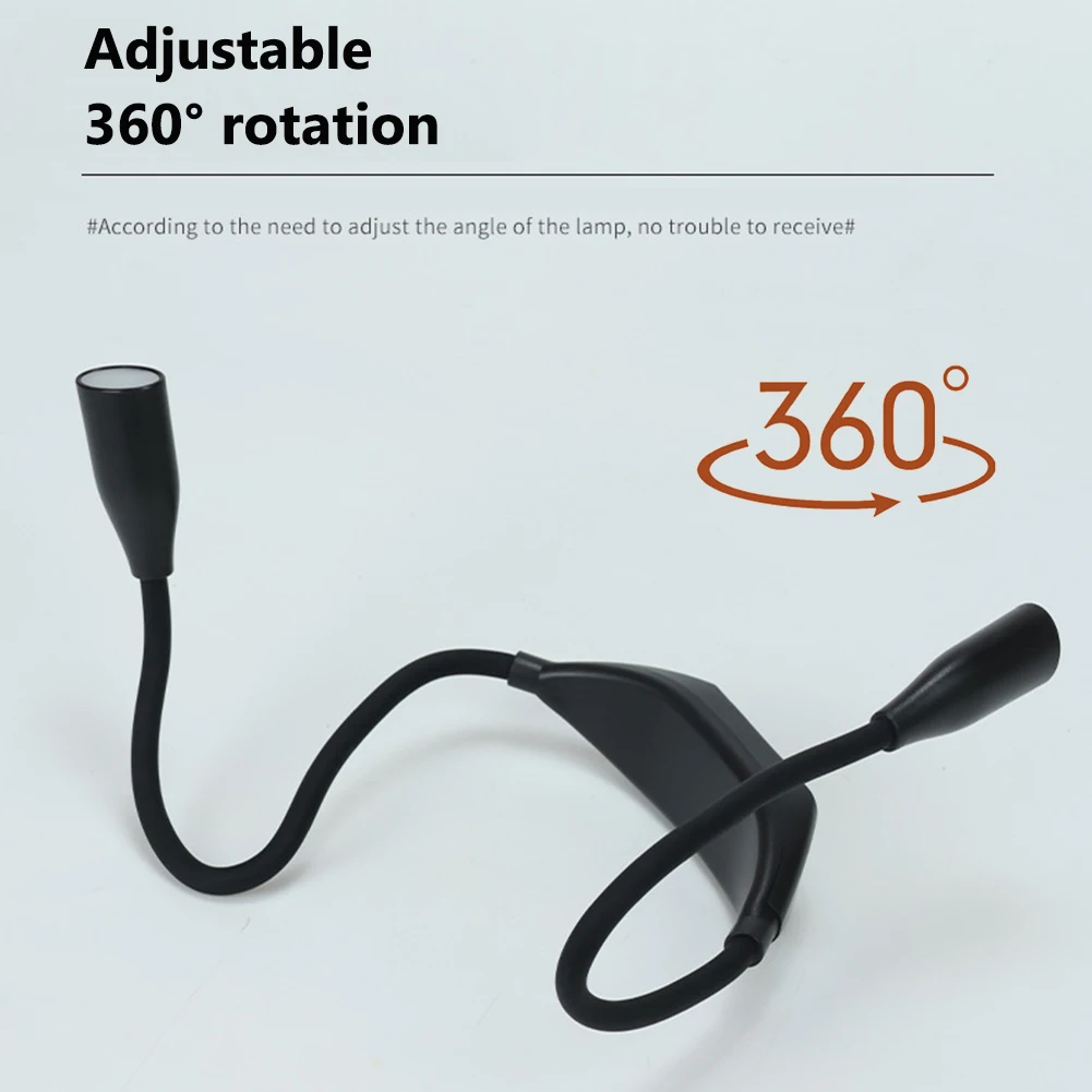 

LED Reading Neck Light Book Lamp 360° Flexible Arm Hands Free Reading Book Light Read Neck Lamp Study Night Lights Flashlight
