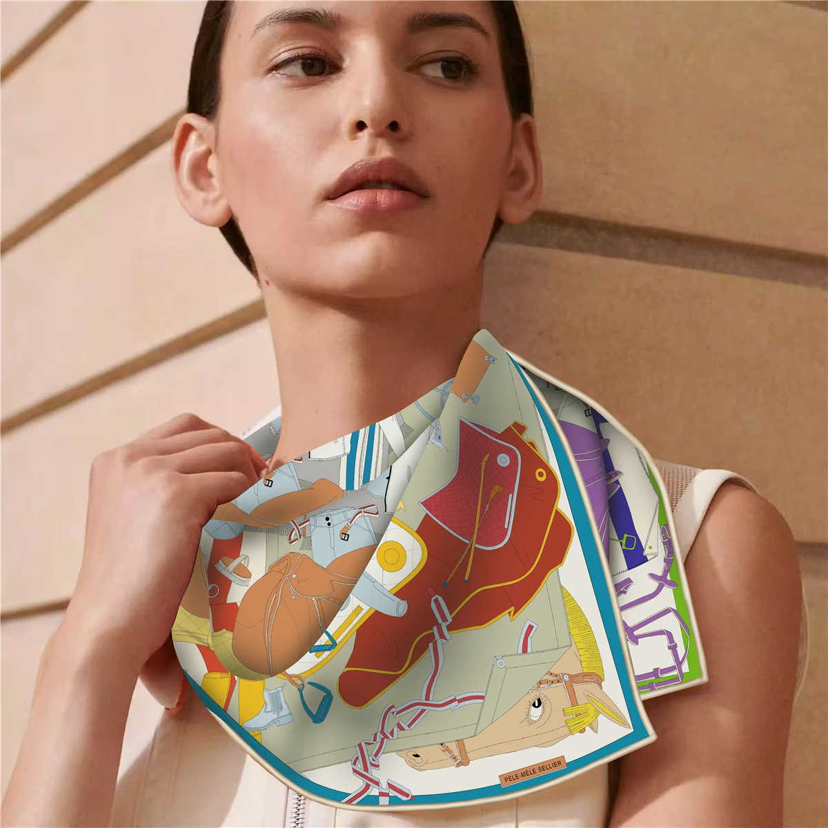 

Double Faced Silk Scarf Women Designers Luxury Bandanas Herms Rollers Shawls Square Head Hair Scarves Accessories Mother Gift