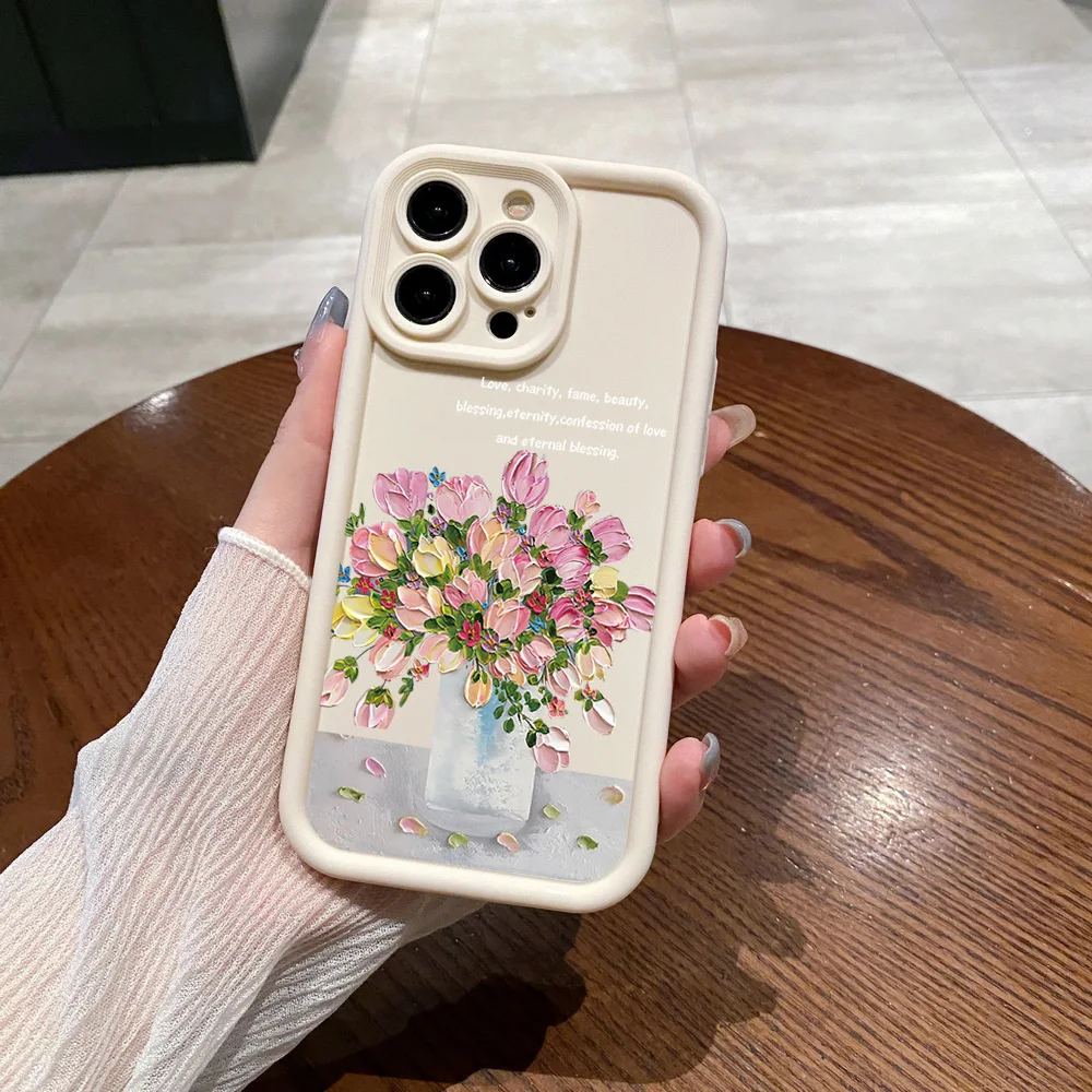 for Huawei Pura 70 Ultra Pro Honor X8B X9A 90 Lite Pink Flower Full Protective Case Anti Drop Cover