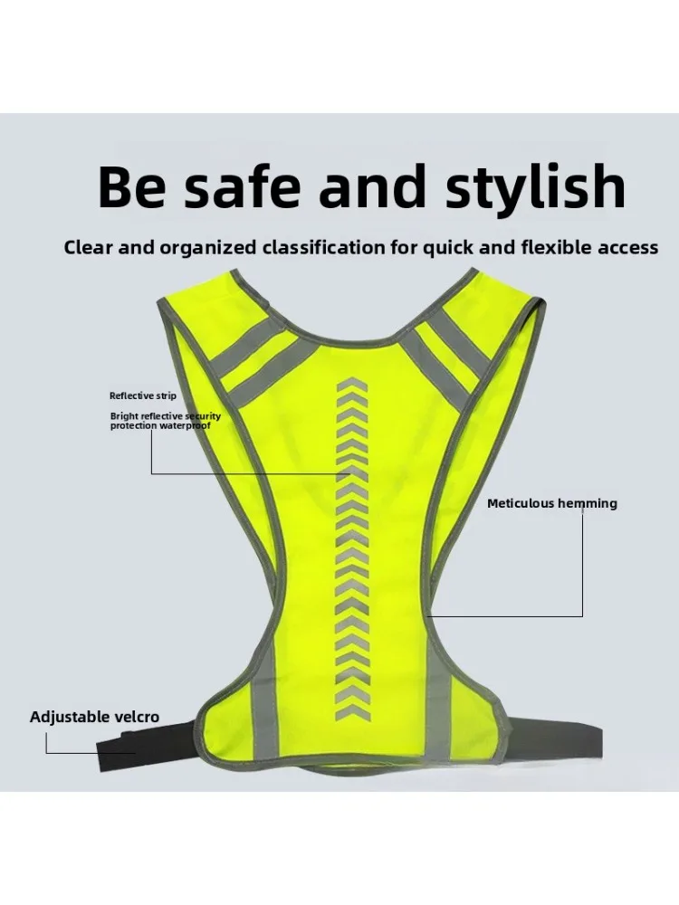 High Visibility Safety Highlight Reflective Night Motorcycle Cycling Vest Traffic Coat Night Running Working Reflective-Cloth