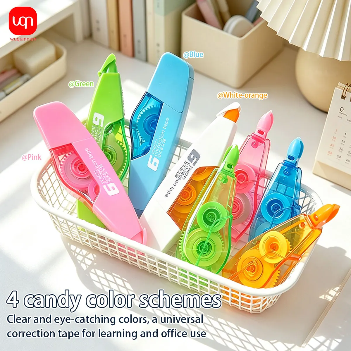 Refillable Correction Tape 12M Large Capacity Replaceable Core Smart Pressure Nozzle White Out Tape Student Stationery