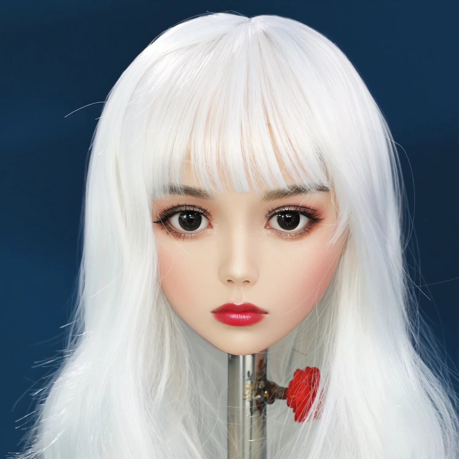 Novo modelo de cabeça de boneca feminina, material TPE, peruca branca, namorada perfeita, textura macia, companhia noturna, peça de mesa, brinquedo adulto