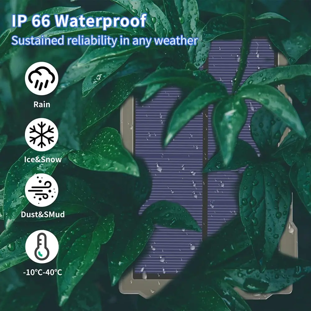 Painel Solar Trail Camera Alimentação Carregador de Bateria, Suntek 9V, HC900, HC801, HC700, HC550, HC300 Series