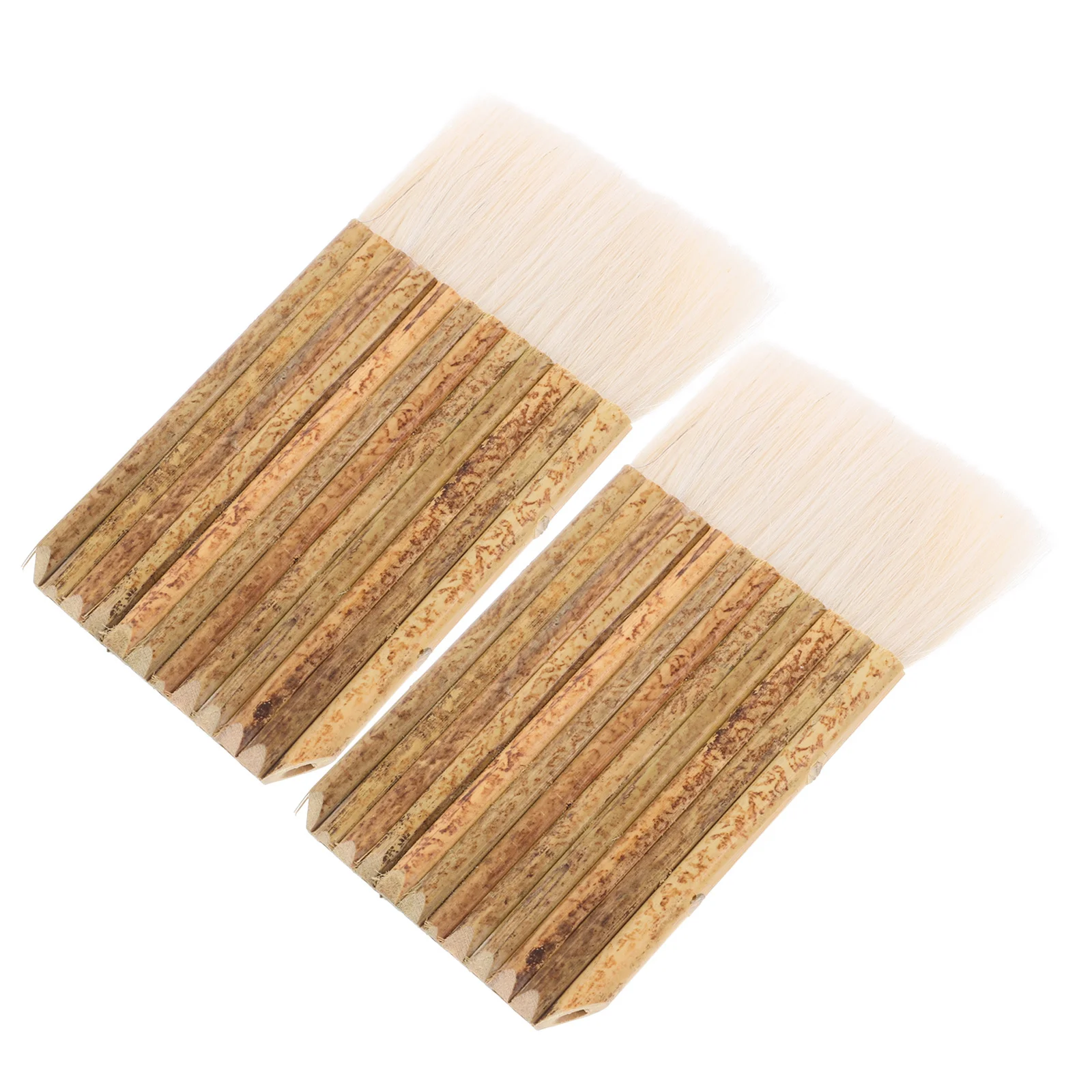 

2Pcs Soft Bristle Hake Brushes Bamboo Handle Craft Paintbrush Glue Brush Wash Painting Brush Calligraphy Sketching Pottery