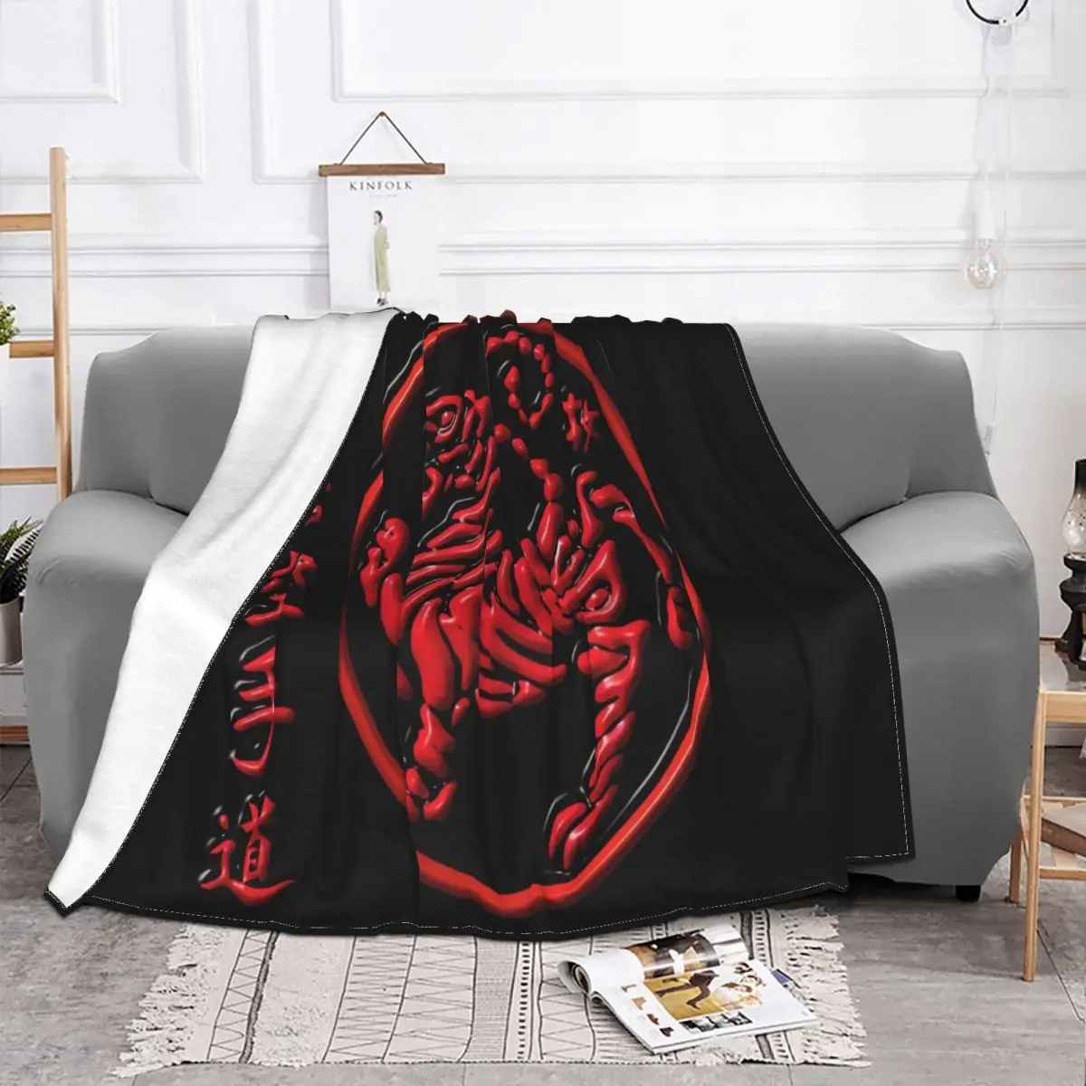 New Shotokan Karate Do Tiger Logo Martial Art Mens Black Size S To 3Xl Youth Throw Blanket